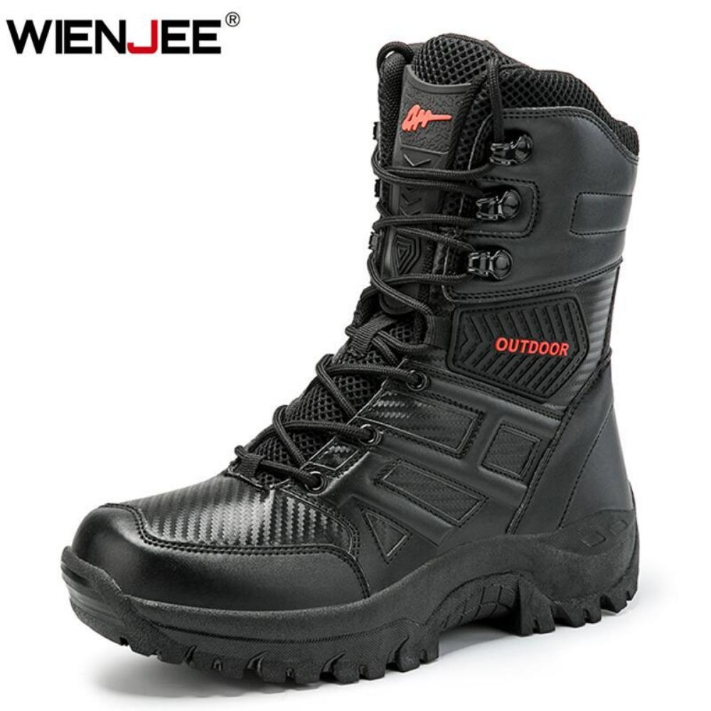 Men'S Shoes Hiking - Bottes montantes en cuir pour hommes,