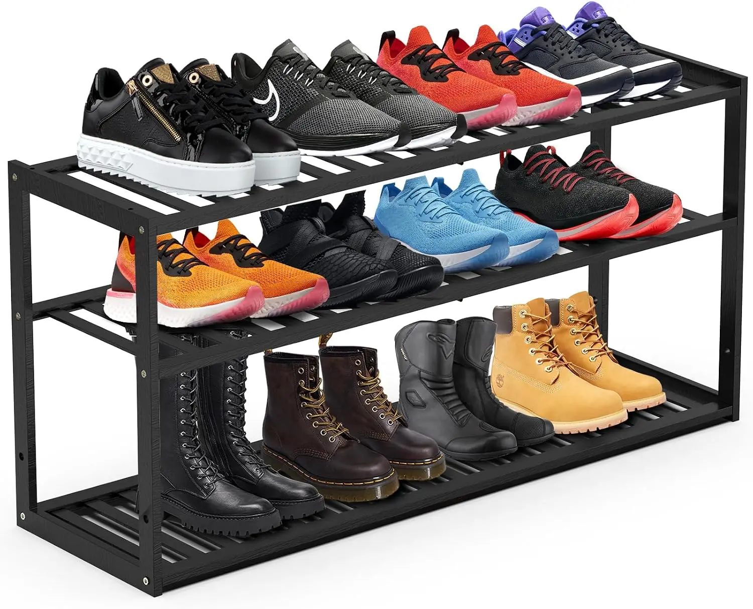 Men Shoes Rack - Étagère à chaussures en bambou à