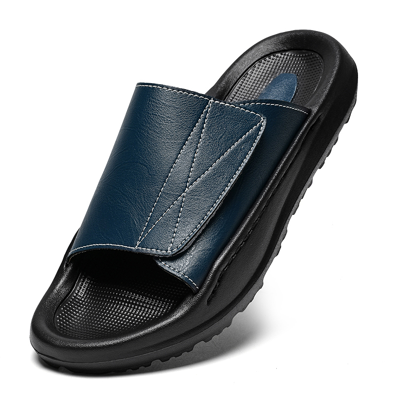 Mules en cuir Easy-top pour ho - Men Shoes Velcro avis et prix