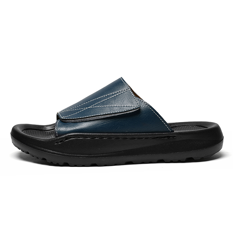 Mules en cuir Easy-top pour ho - Men Shoes Velcro avis et prix