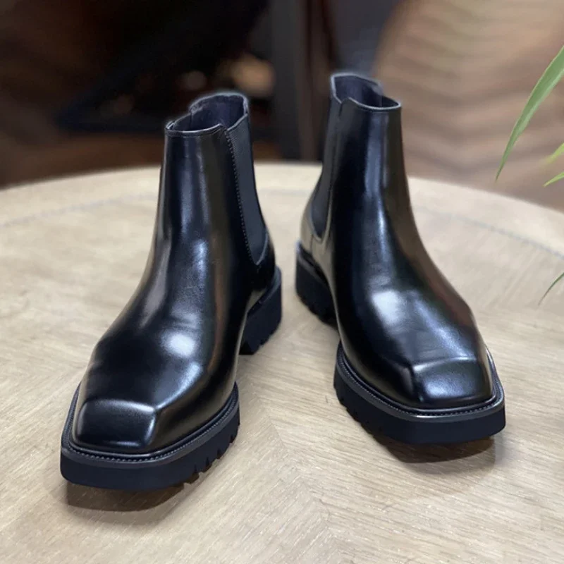 Bottes élégantes en cuir vérit - Men Shoes Elegant avis et prix