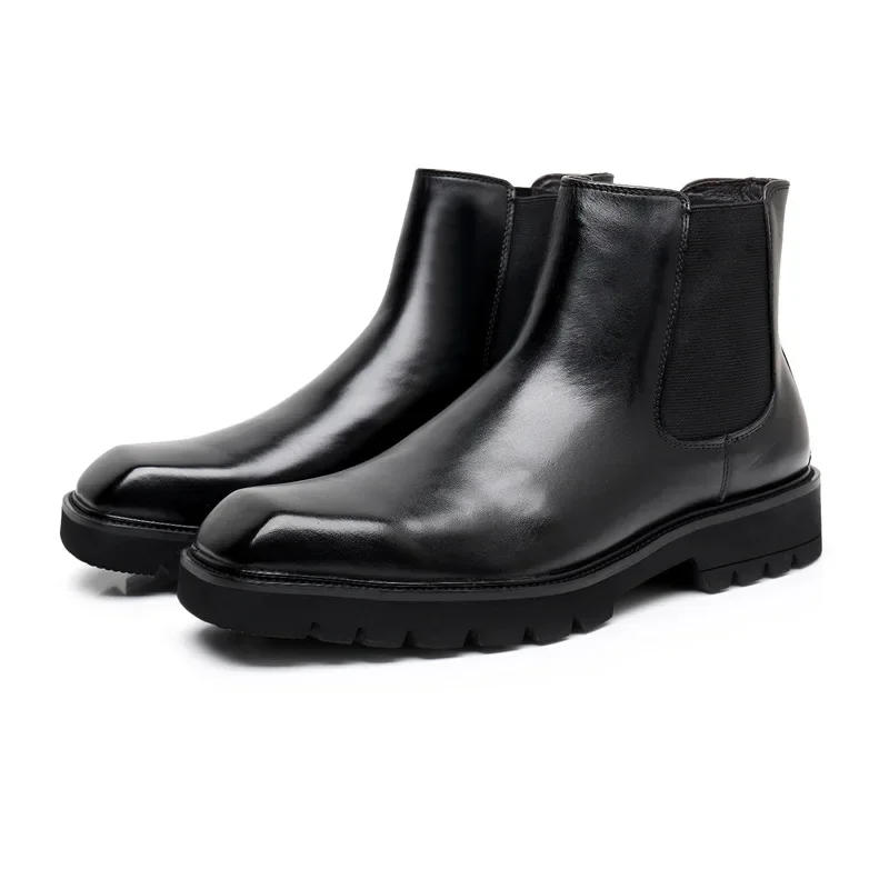 Bottes élégantes en cuir vérit - Men Shoes Elegant avis et prix