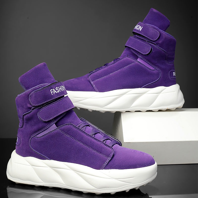 Baskets montantes violettes 20 - Men Shoes Velcro avis et prix